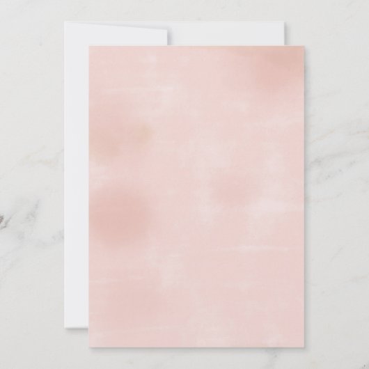 Blushing Blooms Baby Shower Einladungskarte Einladung (Rückseite)