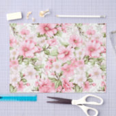 Blushing Blooms: Eine Symphonie rosafarbener Blume Seidenpapier (Handwerk)