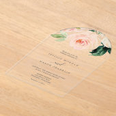 Blushing Blooms florale Akryllische Hochzeitseinla Acryleinladungen (Ablage )