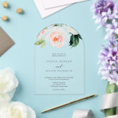 Blushing Blooms florale Akryllische Hochzeitseinla Acryleinladungen (Insitu (Hochzeit))