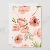 Blushing Blooms Geburtstagsbash Einladung (Rückseite)