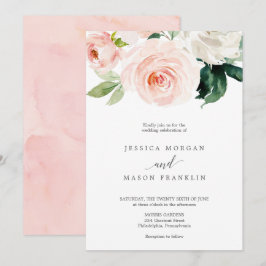 Blushing Blooms Hochzeitseinladung Einladung