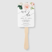 Blushing Blooms Hochzeitsprogramm Fan Love Memory Fächer (Vorderseite)