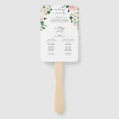 Blushing Blooms Hochzeitsprogramm Fan Love Memory Fächer (Rückseite)