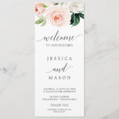 Blushing Blooms Hochzeitsprogramm Programm (Vorderseite)