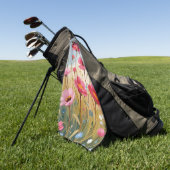Blushing Blooms | Pink Flower Meadow Floral Golfhandtuch (Gras)