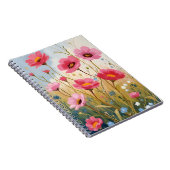 Blushing Blooms | Pink Flower Meadow Floral Notizblock (Rechte Seite)