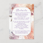 Blushing Blooms Watercolor Wedding Card Begleitkarte (Vorderseite)