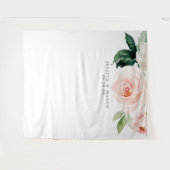 Blushing Blooms Wedding Backdrop Foto Stand Wandteppich (Vorderseite (Horizontal))