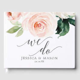Blushing Blooms Wedding Guest Book Gästebuch