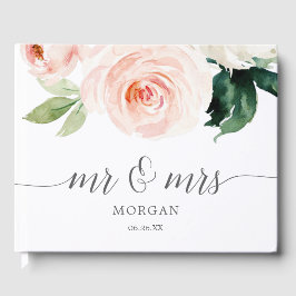 Blushing Blooms Wedding Guest Book Gästebuch