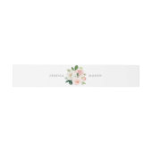 Blushing Blooms Wedding Invitation Bly Bands Einladungsbanderole (Flach)