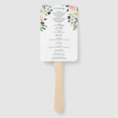 Blushing Blooms Wedding Program Fan Fächer (Rückseite)