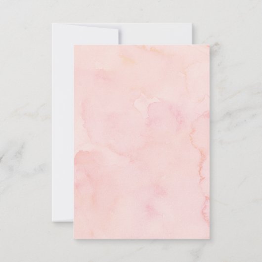 Blushing Blooms Wedding RSVP Card Einladung (Rückseite)