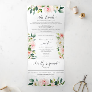 Blushing Blooms Wedding triftigen Einladungen UAWG