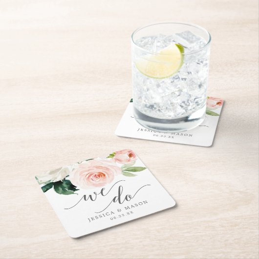 Blushing Blooms Wedding Untersetzer (Vor Ort)