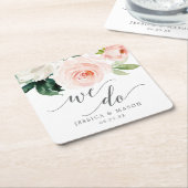 Blushing Blooms Wedding Untersetzer (angewinkelt)