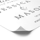 Blushing Blooms Wedding Welcome Sign Poster (Ecke)