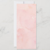 Blushing Blooms Wedelmenü oder Brautparty Menu Einladung (Rückseite)