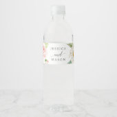 Blushing Blooms Wedelwasser Flasche Etikett (Vorderseite)
