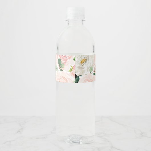 Blushing Blooms Wedelwasser Flasche Etikett (Rückseite)