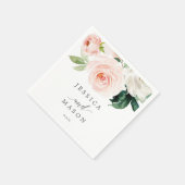 Blushing Blooms Wedkin Cocktail Napkin Serviette (Ecke)