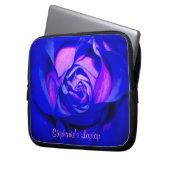Blushing Blue Rosen Notebook Sleeve *Persönlich* (Vorderseite Links)