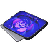 Blushing Blue Rosen Notebook Sleeve *Persönlich* (Vorne Knopf)