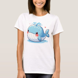 Blushing Blue Whale T-Shirt