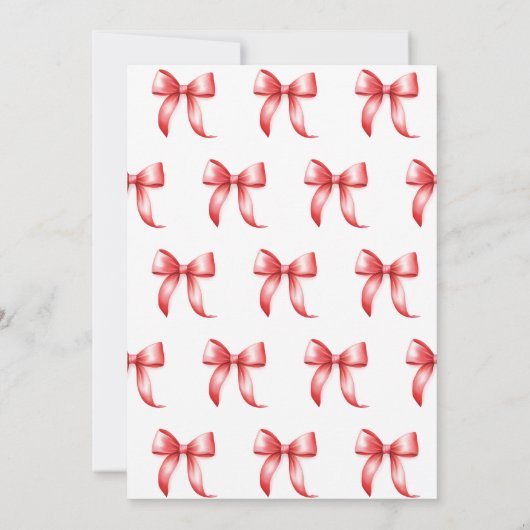 Blushing Bow | Eine schicke Brautdusche Einladung (Rückseite)