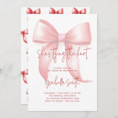 Blushing Bow | Eine schicke Brautdusche Einladung (Vorne/Hinten)