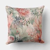 Blushing Bridal Ballet Botanisch Kissen (Rückseite)