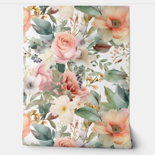 Blushing Bridal Ballet Botanisch Tapete (Abrollen)