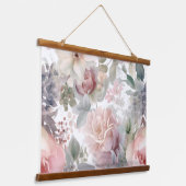 Blushing Bridal Ballet Botanisch Wandteppich Mit Holzrahmen (Gewinkelt)
