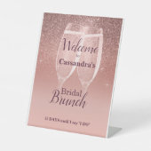 Blushing Bridal Brunch Pedestzeichen Sockelschild (Vorderseite)