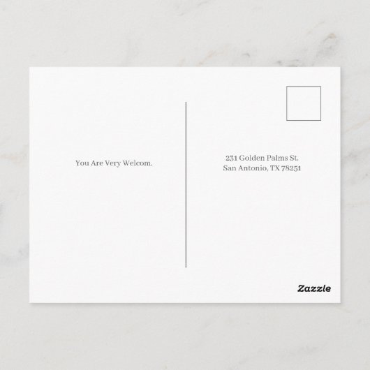 Blushing Bride Bridal Shower Invitation  Postkarte (Rückseite)