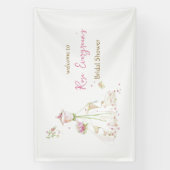 Blushing Bride in Bloom Bride to Be Banner (Vertikal)