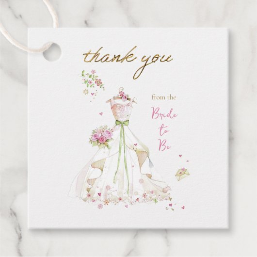 Blushing Bride in Bloom Brie to Be Geschenkanhänger (Vorderseite)