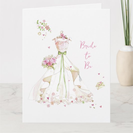 Blushing Bride in Bloom Brie to Be Karte (Vorderseite)