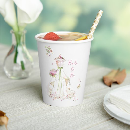 Blushing Bride in Bloom Pappbecher (In Situ)