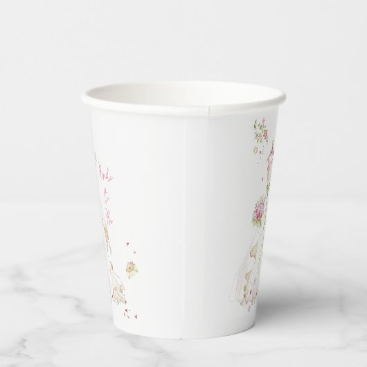 Blushing Bride in Bloom Pappbecher (Rechts)