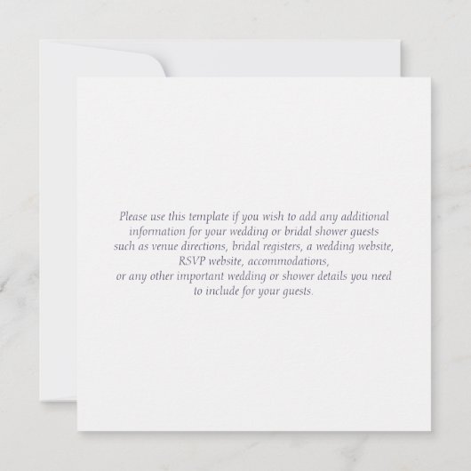 Blushing Bride in Bloom Save The Date (Rückseite)