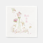 Blushing Bride in Bloom Serviette (Vorderseite)