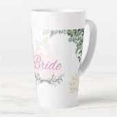 Blushing Bride Latte Tasse - Rose, Doves & Liebe (Rechte Ecke)