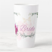 Blushing Bride Latte Tasse - Rose, Doves & Liebe (Vorderseite)
