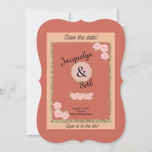 Blushing Bride Mauve Floral Save the Date Einladung (Vorderseite)