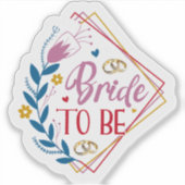 Blushing Bride-to-be Aufkleber (Vorderseite)