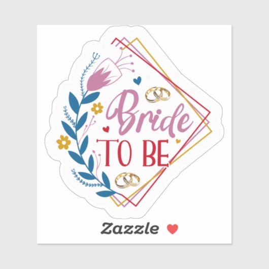 Blushing Bride-to-be Aufkleber (Blatt)