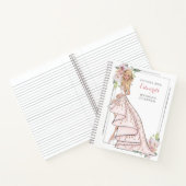 Blushing Bridge in Gown Wedding Planner Notebook Notizblock (Innenseite)