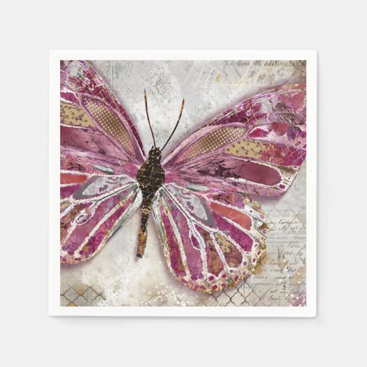 Blushing Butterfly Serviette (Vorderseite)